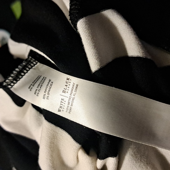 White House/Black Market Maxi Skirt Zig Zag Stretch Long Resort Beachy Light Lg - Picture 5 of 5